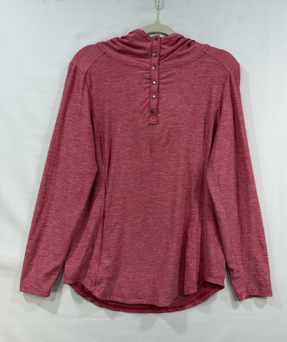 Duluth Women's Cooling Hooded Pink Shirt Sz M Hiking Outdoor